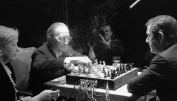 awesomepeoplehangingouttogether:  Marcel Duchamp and John Cage,