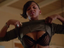 Meagan Good nipple slip in Californication