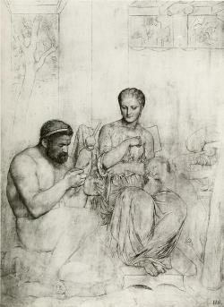 hadrian6:  Study for Hercules and Omphale. 1862. Charles Gabriel