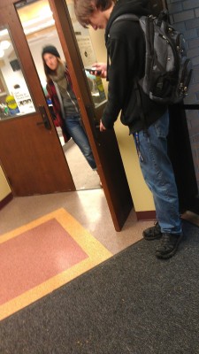 janecrocker:  This guy stands here and holds the door open every