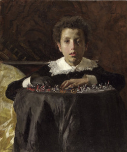 loverofbeauty:  Mancini, Antonio (1852-1930) - 1876c. Boy with