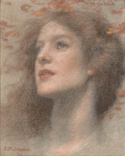 aleyma:  Edward Robert Hughes, With the Wind, late 19th-early