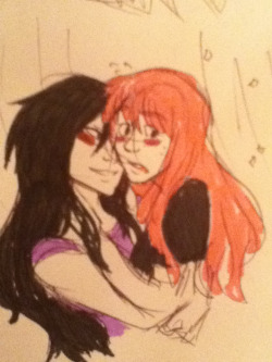 Cruddy ipod pic of a bubbline sketch  Marceline stahp flying