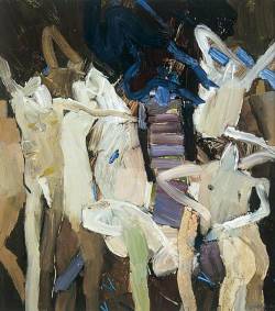 susanzweig:     Keith Vaughan, 1964. Oil on wood, 44.4 x 40.3 cm.
