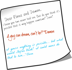 question-the-vampire-diaries:  Dear Elena and Damon, I know you