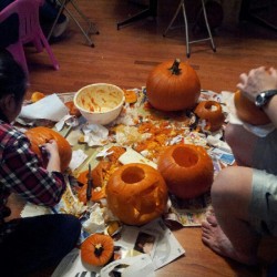 Carving more pumpkins