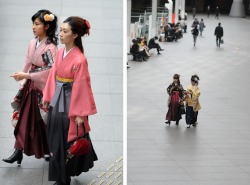 quaintrelle-style:  I really love the hakama over kimono look,