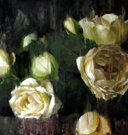 artchipel:  Mia Bergeron - Spring Blooms. Oil on canvas, 30”x30”