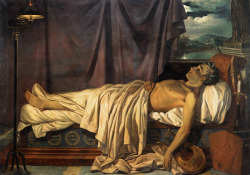 necspenecmetu:  Joseph-Denis Odevaere, Lord Byron on His Death-Bed,