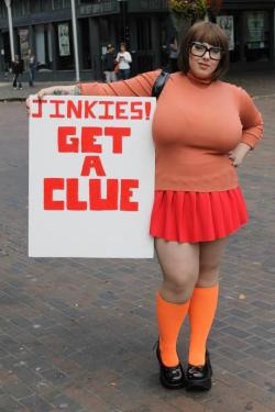 mikes-madness:  Jinkies.  Get a clue. A busty Velma costume.