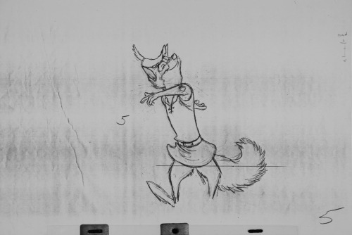 A wonderfully expressive walk cycle of Robin Hood from one of Disney’s Nine Old Men, Milt Kahl.  animationtidbits:  Robin Hood - Milt Kahl 