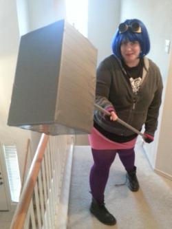 nerdygirlsftw:  Ramona Flowers vs. A costumed surprise party!