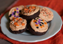 gastrogirl:  soft frosted chocolate sugar cookies. 