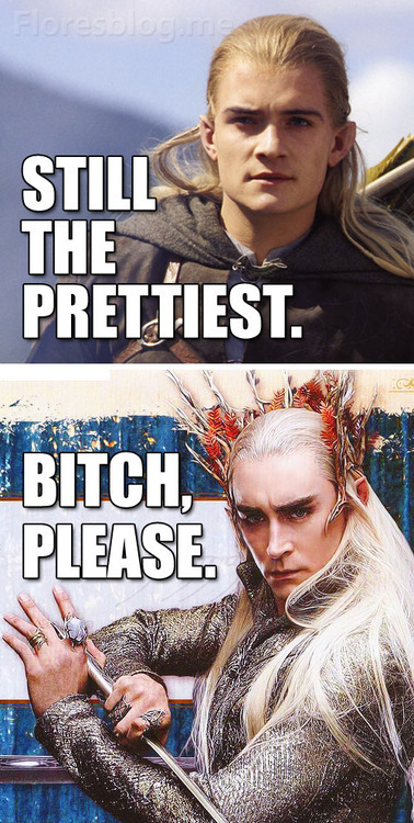 Legolas v. his dad, Thranduil … who would you vote for?  ;)