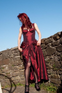 d-s&ndash;roleplay:  D-S—Roleplay: My Sub/Slave in the dress of “the O” at a Castle in Germany. Around any other Visitors. 