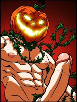 gay-erotic-art:  yesyaoiyeah:  “Jacko The Halloweener” from