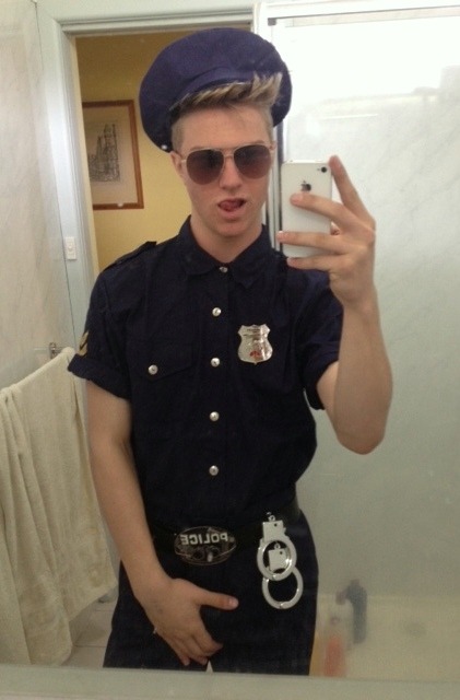 absqrst:  Halloween 2014- WereTwink “Hey dad, how was work” I asked as dad ducked into the living room Dad was a very big man, and very intimidating in his police uniform. “Shit, Halloween brings out the worse in people” he shrugge