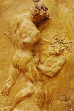 ganymedesrocks:hadrian6:The killing of Abel. 1650. Domenico Guidi.