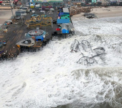 weenlebowski:  Hurricane Sandy’s wrath. Casino Pier in Seaside