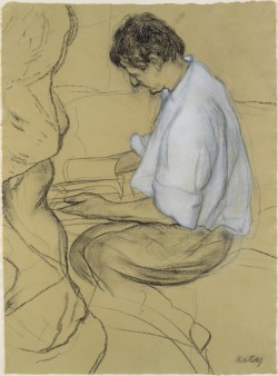 artpedia:  R.B Kitaj - Lucian Freud, 1991. Charcoal and pastel