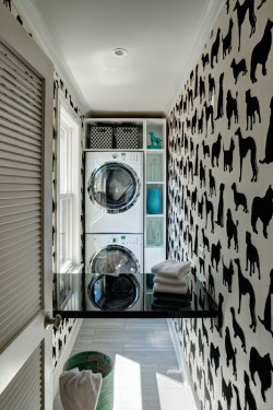 housesanddesign:  Quirky laundry room  my dream laundry room