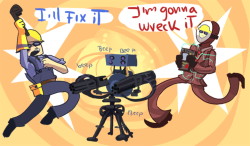 eleckles:  blu—scout:  scoutacris:  wreck it spy and fix it