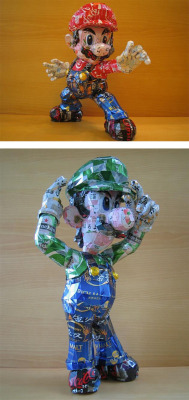 yosoyunastronauta:  Esculturas con latas de la cultura pop Makaon