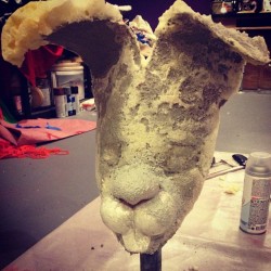 Working on my Bunny Sculpture 