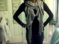 Outfit of the day. I bought this scarf on Saturday! You can’t