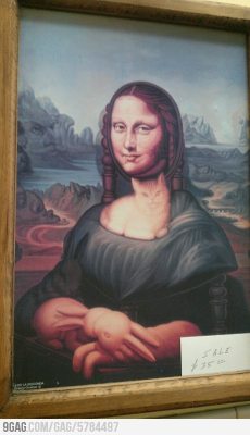9gag:  Saw this special kind of Mona Lisa 