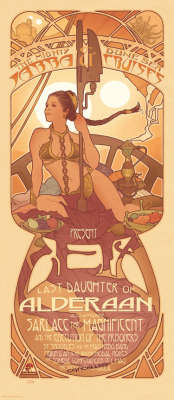 the-ill-jedi:  Art Nouveau Slave Leia by Adam Hughes is gorgeous.