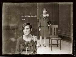 Mug shot of Fay Watson, 24 March 1928, Central Police Station,