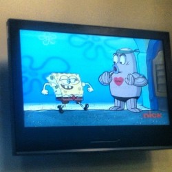 This mornings entertainment. #spongebob #nicktoons
