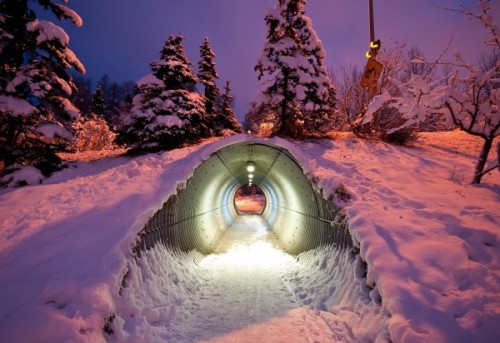 wonderous-world:  Snow Tunnel 