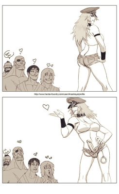 futanariobsession:  Poison and the Street Fighter gang by Anasheya See more Poison hentai at Futanari Obsession.com 