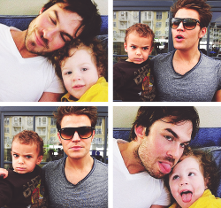 Paul Wesley & Ian Somerhalder | with their nephews: Henry