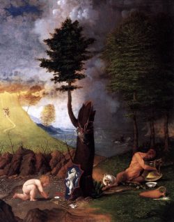 corinthian-girl:  Lorenzo Lotto - Allegory of Virtue and Vice