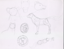 Here are some rough sketches of the characters and components