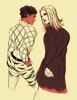 cream-starter:  abbacchio and also hatless mista 