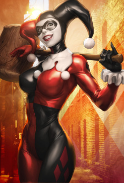 dcplanet:  Harley Quinn Sideshow Art Art by Artgerm DC Fan Arts