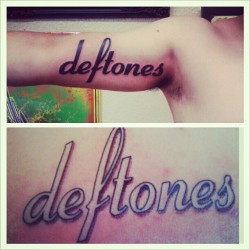 tattoogram:  finally got our deftones tattoos. my brothers on