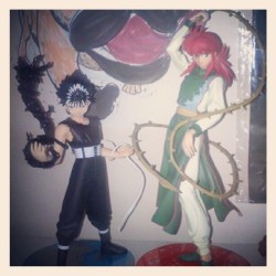 #Hiei and #Kurama from #yyh complete my anime figurine collection