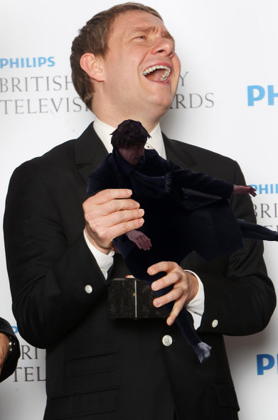 consultingt-rex:  Martin Martin no put Sherlock down gently nowâ€”  OH FOR FUCKâ€™S SAKE YOU HAD ONE FUCKING JOB MARTIN ONE FUCKING JOB  “Fuck You, I Won a BAFTA!” Week: Day 6