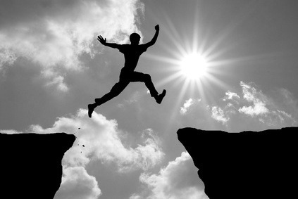 “Don’t be afraid to take a big step if one is indicated; you can’t cross a chasm in two small jumps.” ~ David Lloyd George