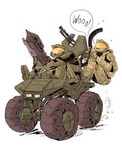 idrawnintendo:  Riding around on the Warthog in Halo sure was