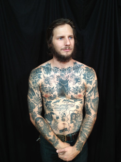 greenpointtattooco:  update on josh’s torso and arms by chuck