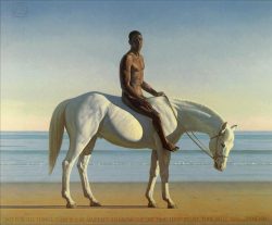 thisblueboy:  David Ligare, Areta or Black Figure on a White