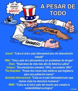 Bloqueo a Cuba http://www.meneame.net/story/total-188-paises-reiteran-rechazo-bloqueo-ee-uu-contra-cuba/best-comments