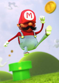 otlgaming:  Super Mario - by Emerson Silva Artist’s Blog