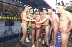 gratuitouspublicnudity:  shurugby: Photo from the 2005 SHU Rugby